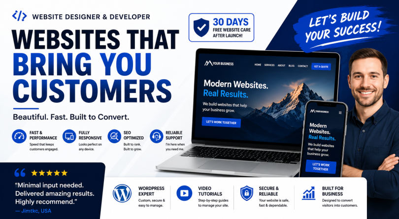 I will design and create a reliable wordpress website that brings in customers